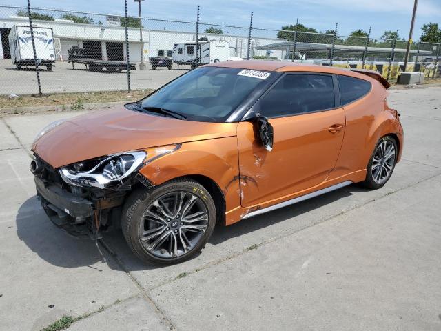 KMHTC6AE7GU286994 - 2016 HYUNDAI VELOSTER TURBO ORANGE photo 1