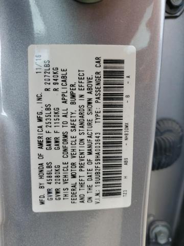 19UUB2F59HA003643 - 2017 ACURA TLX TECH SILVER photo 13