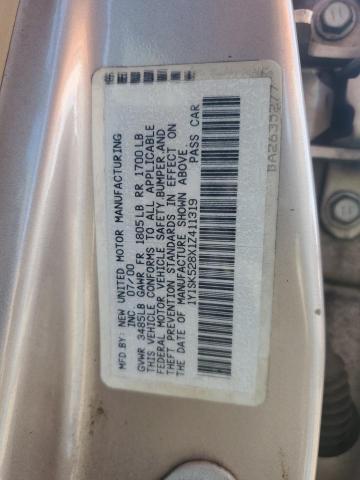 1Y1SK528X1Z411319 - 2001 CHEVROLET GEO PRIZM BASE BEIGE photo 12