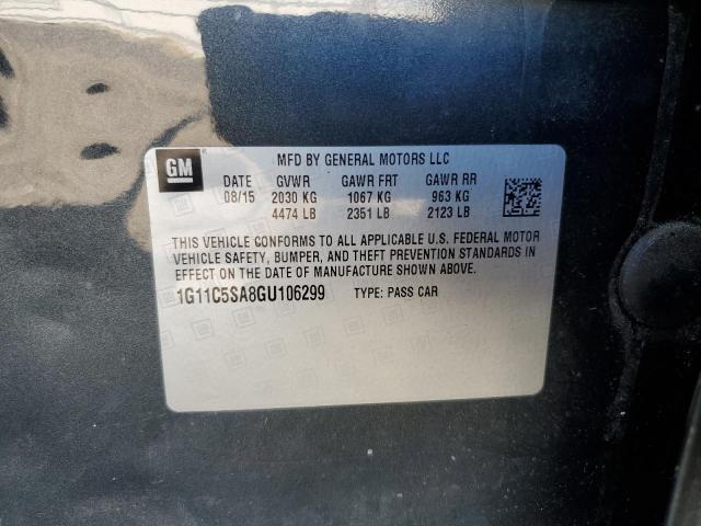 1G11C5SA8GU106299 - 2016 CHEVROLET MALIBU LIM LT 石墨色 照片 12