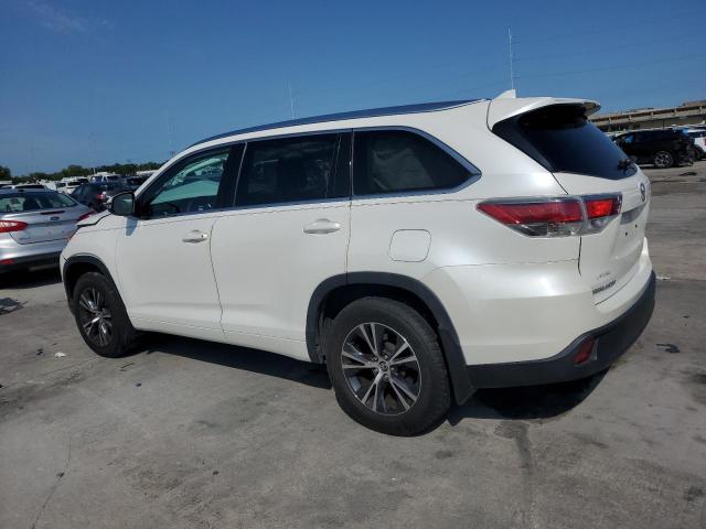 5TDKKRFH0GS124782 - 2016 TOYOTA HIGHLANDER XLE WHITE photo 2