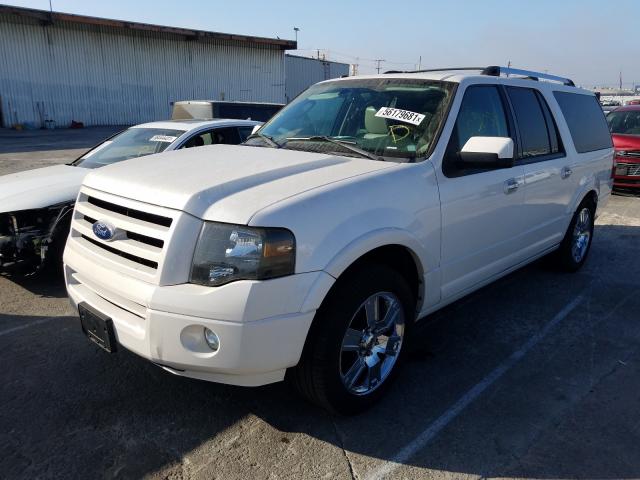 1FMJK1K55AEB66043 - 2010 FORD EXPEDITION EL LIMITED WHITE photo 2