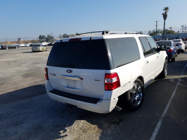 1FMJK1K55AEB66043 - 2010 FORD EXPEDITION EL LIMITED WHITE photo 4
