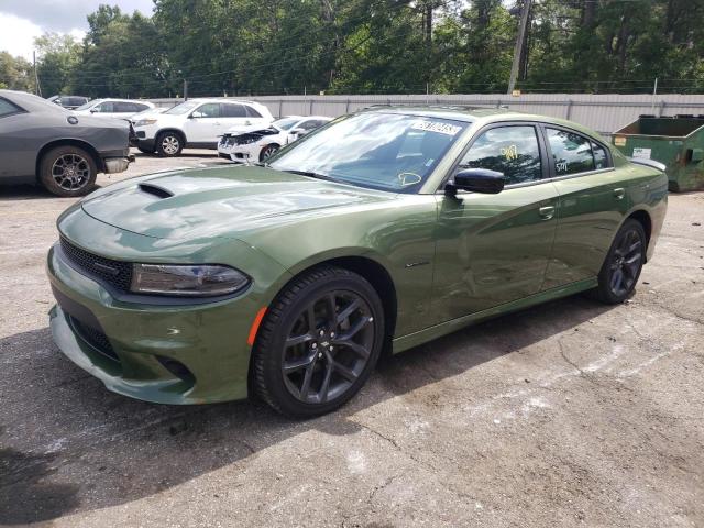 2C3CDXCT8NH235771 - 2022 DODGE CHARGER R/T GREEN photo 1