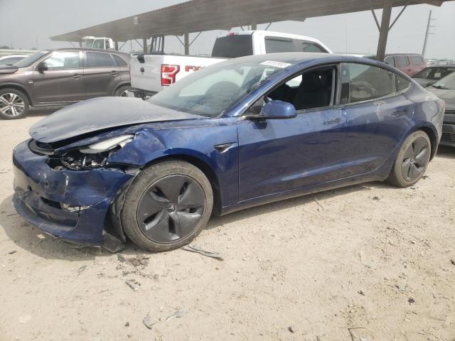 5YJ3E1EA8MF919354 - 2021 TESLA MODEL 3 BLUE photo 1