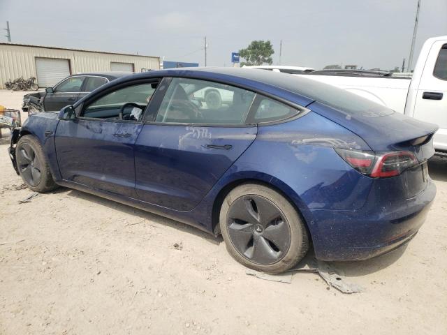 5YJ3E1EA8MF919354 - 2021 TESLA MODEL 3 BLUE photo 2