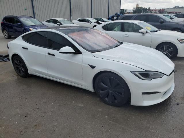 5YJSA1E60NF477416 - 2022 TESLA MODEL S WHITE photo 4