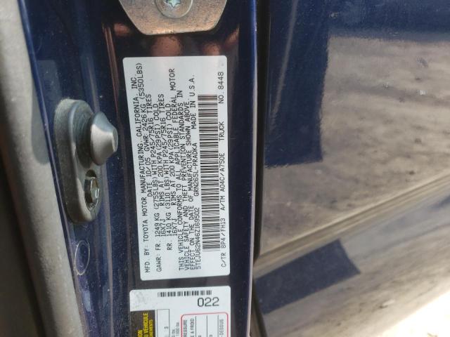 5TEJU62N46Z169502 - 2006 TOYOTA TACOMA DOUBLE CAB PRERUNNER BLUE photo 12