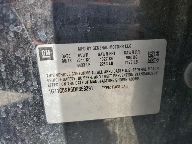 1G11C5SA6DF358391 - 2013 CHEVROLET MALIBU 1LT 黑色 照片 12