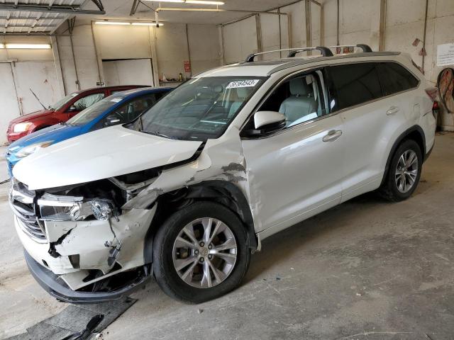 5TDKKRFH3FS111376 - 2015 TOYOTA HIGHLANDER XLE 白色 照片 1