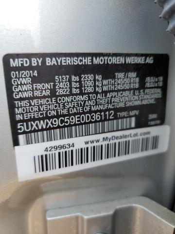 5UXWX9C59E0D36112 - 2014 BMW X3 XDRIVE28I SILVER photo 13