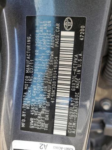 4T1BK3DB1BU416954 - 2011 TOYOTA AVALON BASE Boz foto 12