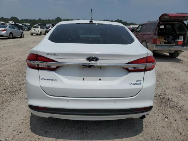 3FA6P0LU6HR110671 - 2017 FORD FUSION SE HYBRID WHITE photo 6