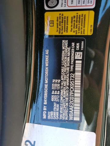 WBAAE2C07PCK95732 - 2023 BMW 840I GREEN photo 12