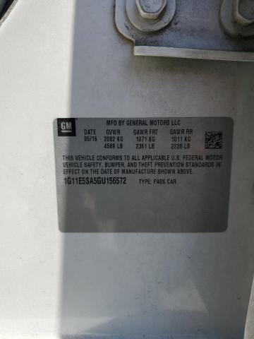 1G11E5SA5GU156572 - 2016 CHEVROLET MALIBU LIM LTZ 白色 照片 12