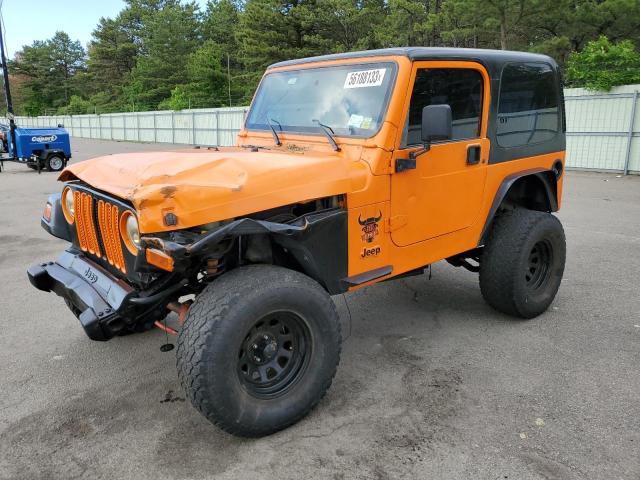 1J4FA29P82P736773 - 2002 JEEP WRANGLER / SE ORANGE photo 1