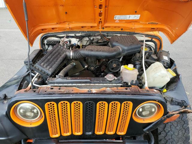 1J4FA29P82P736773 - 2002 JEEP WRANGLER / SE ORANGE photo 11