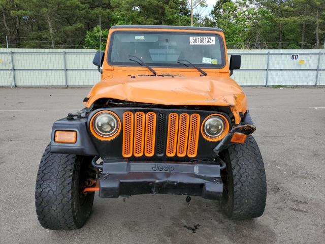 1J4FA29P82P736773 - 2002 JEEP WRANGLER / SE ORANGE photo 5