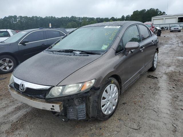 2HGFA16539H537990 - 2009 HONDA CIVIC LX BROWN photo 2