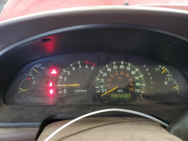 5TBBT4418YS021710 - 2000 TOYOTA TUNDRA ACCESS CAB ბურგუნდია ფოტო 9