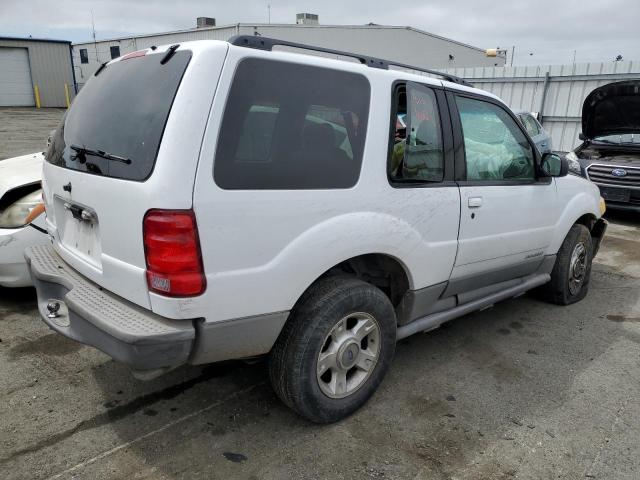 1FMYU60E02UC72822 - 2002 FORD EXPLORER SPORT WHITE photo 3