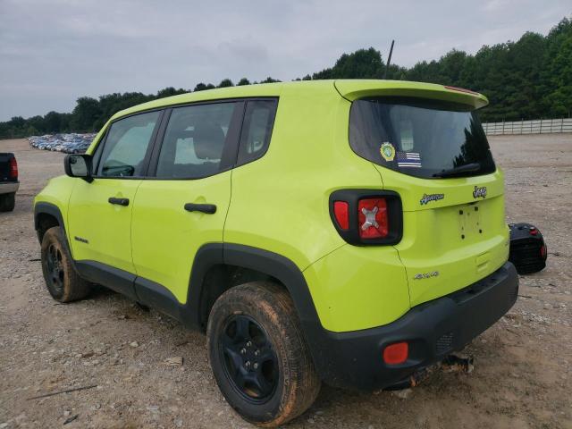 ZACCJBAB8JPJ37590 - 2018 JEEP RENEGADE SPORT GREEN photo 3