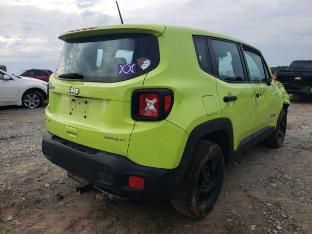 ZACCJBAB8JPJ37590 - 2018 JEEP RENEGADE SPORT GREEN photo 4