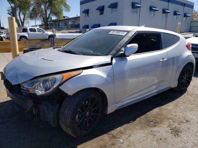 KMHTC6AE2FU221260 - 2015 HYUNDAI VELOSTER TURBO SILVER photo 1