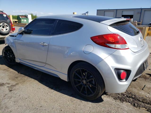 KMHTC6AE2FU221260 - 2015 HYUNDAI VELOSTER TURBO SILVER photo 2