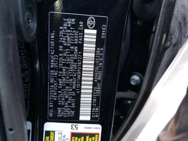4T1G11AK8PU167271 - 2023 TOYOTA CAMRY SE NIGHT SHADE BLACK photo 12