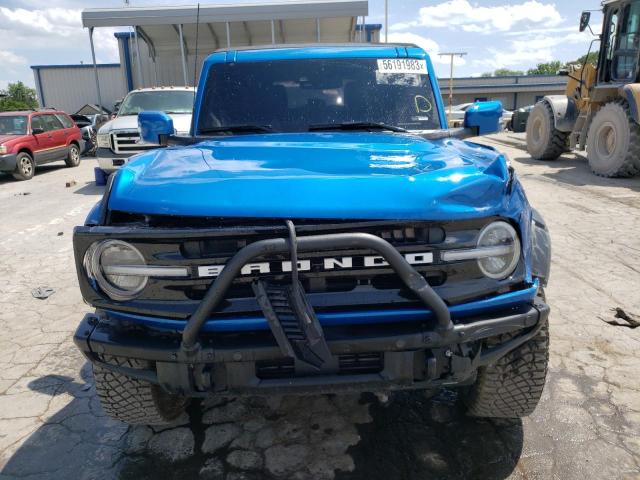 1FMEE5DP9NLA79634 - 2022 FORD BRONCO BASE BLUE photo 5