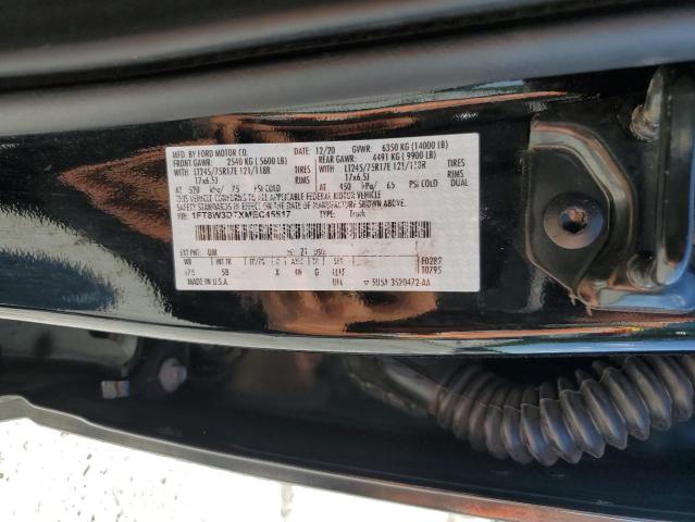 1FT8W3DTXMEC45517 - 2021 FORD F350 SUPER DUTY BLACK photo 12