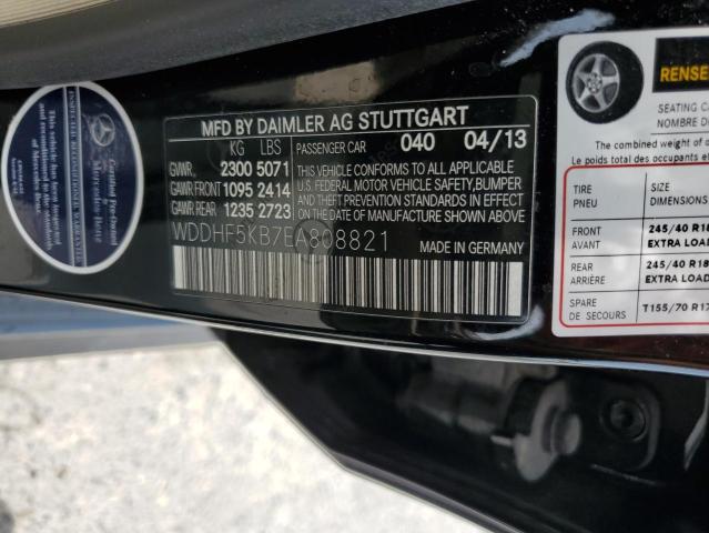 WDDHF5KB7EA808821 - 2014 MERCEDES-BENZ E 350 BLACK photo 12