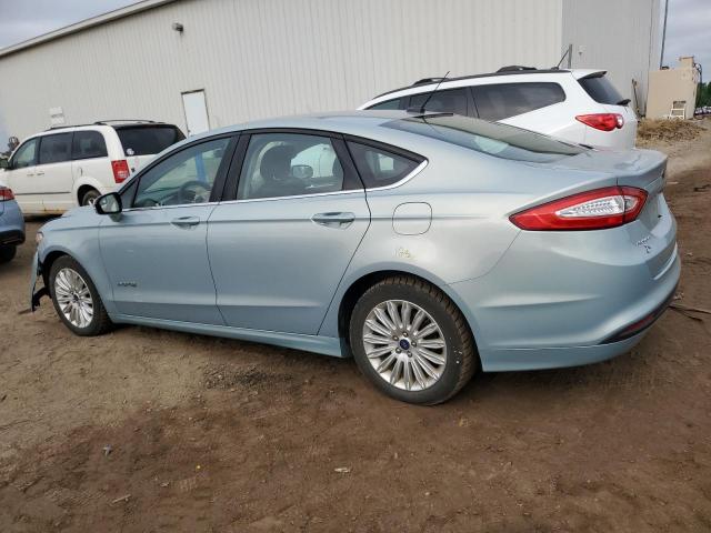 3FA6P0LU0ER247133 - 2014 FORD FUSION SE HYBRID TURQUOISE photo 2