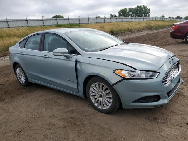 3FA6P0LU0ER247133 - 2014 FORD FUSION SE HYBRID TURQUOISE photo 4