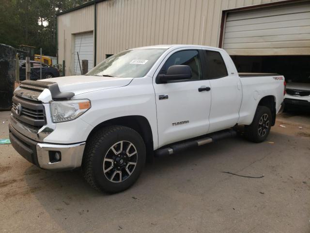 5TFUW5F18EX337866 - 2014 TOYOTA TUNDRA DOUBLE CAB SR/SR5 WHITE photo 1