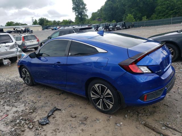 2HGFC3B7XHH354808 - 2017 HONDA CIVIC EXL BLUE photo 2