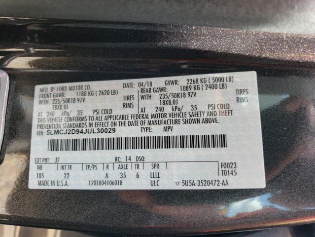 5LMCJ2D94JUL30029 - 2018 LINCOLN MKC SELECT 灰色 照片 14