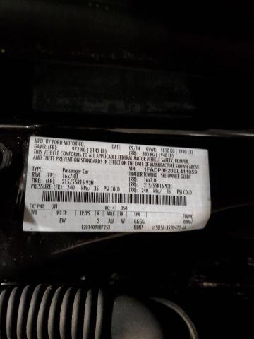 1FADP3F20EL411059 - 2014 FORD FOCUS SE BLACK photo 13