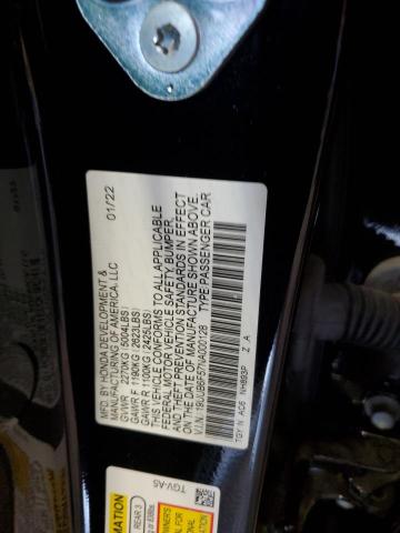 19UUB6F57NA000128 - 2022 ACURA TLX TECH A BLACK photo 12