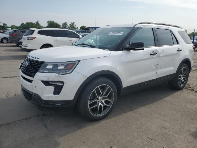 1FM5K8GT5JGA45258 - 2018 FORD EXPLORER SPORT WHITE photo 1