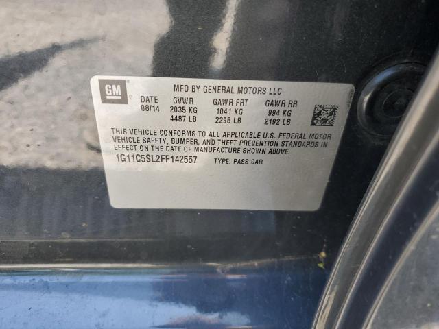 1G11C5SL2FF142557 - 2015 CHEVROLET MALIBU 1LT 灰色 照片 12