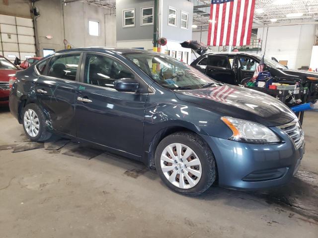 3N1AB7AP8DL700220 - 2013 NISSAN SENTRA S BLUE photo 4