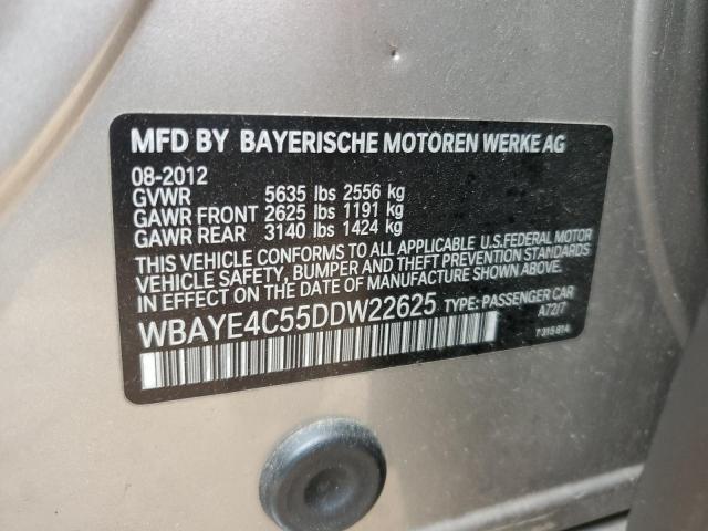 WBAYE4C55DDW22625 - 2013 BMW 740 LI BEIGE photo 13