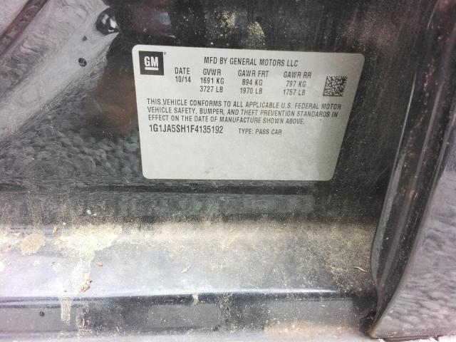 1G1JA5SH1F4135192 - 2015 CHEVROLET SONIC LS BLACK photo 14