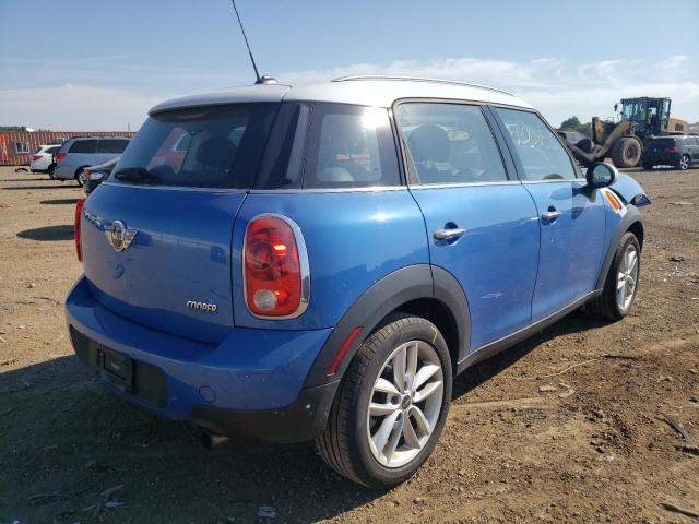 WMWZB3C55DWM31251 - 2013 MINI COOPER COUNTRYMAN BLUE photo 4