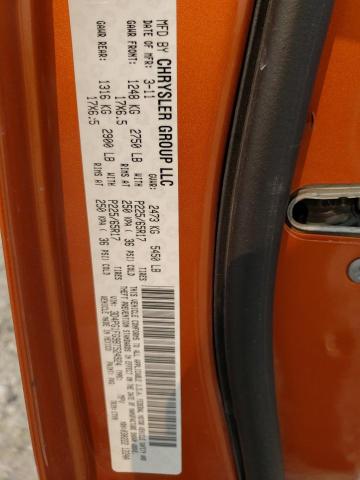 3D4PG1FG9BT524924 - 2011 DODGE JOURNEY MAINSTREET ORANGE photo 13