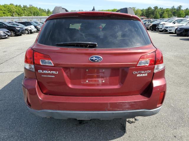 4S4BRBKC9B3323011 - 2011 SUBARU OUTBACK 2.5I LIMITED RED photo 6