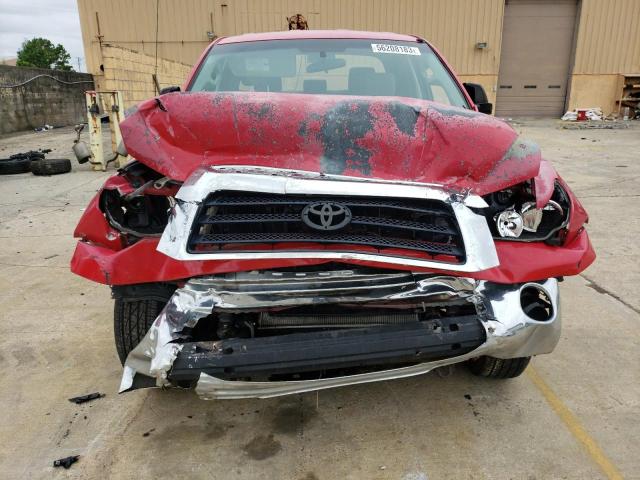 5TBRV54127S456039 - 2007 TOYOTA TUNDRA DOUBLE CAB SR5 RED photo 5