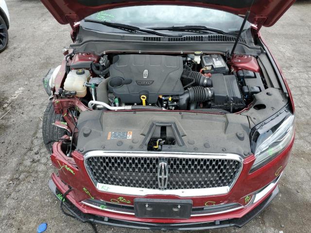 3LN6L5FC1HR657302 - 2017 LINCOLN MKZ RESERVE მუქწითელი ფოტო 11